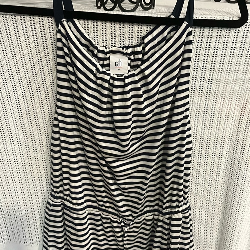 Reduced price $15. CAbi #5105 Boat striped maxi dress size Medium. EUC